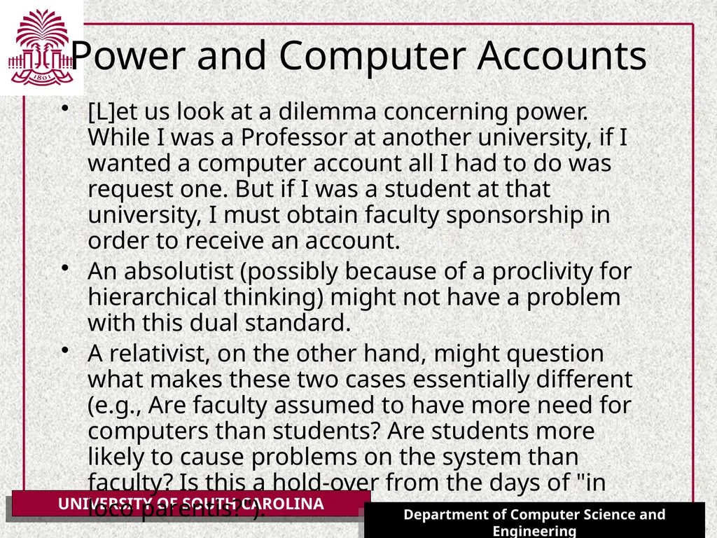 CSCE 390 Professional Issues in Computer Science - slide 4 of 4