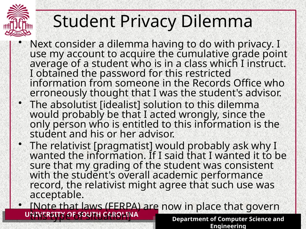 CSCE 390 Professional Issues in Computer Science - slide 3 of 4