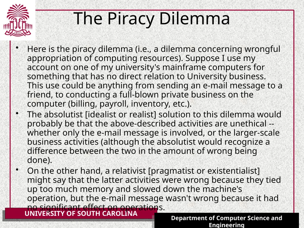 CSCE 390 Professional Issues in Computer Science - slide 2 of 4