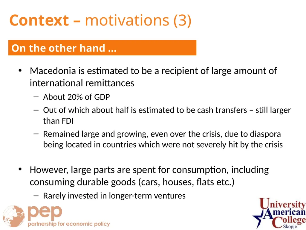 Marjan Petreski University American College - - slide 5 of 22