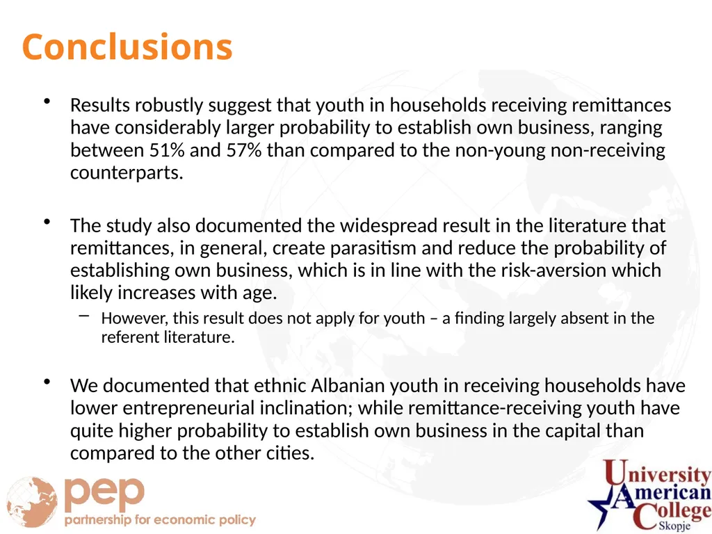 Marjan Petreski University American College - - slide 19 of 22
