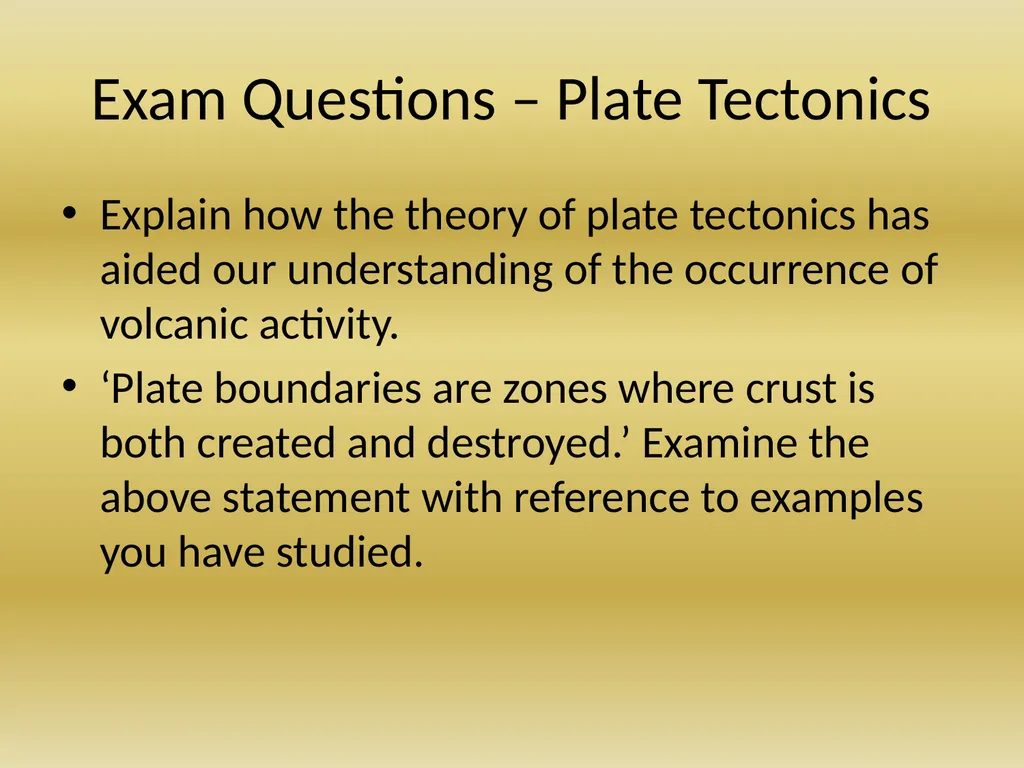 Plate Tectonics Revision 6th year Geography - slide 9 of 21