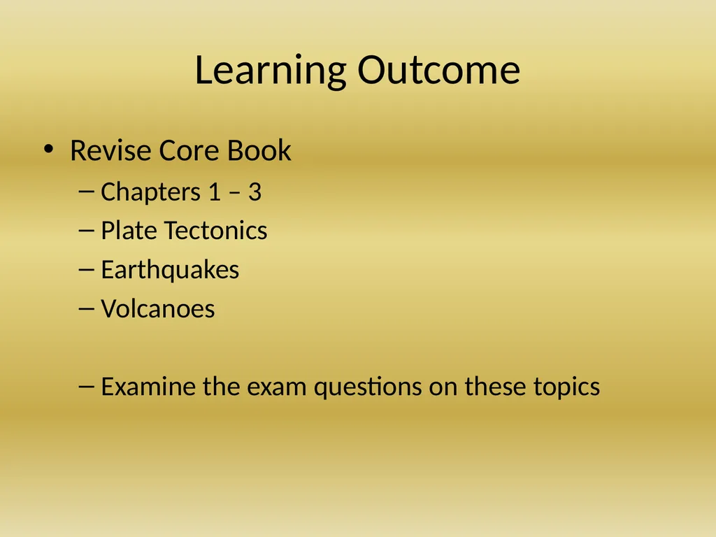 Plate Tectonics Revision 6th year Geography - slide 2 of 21