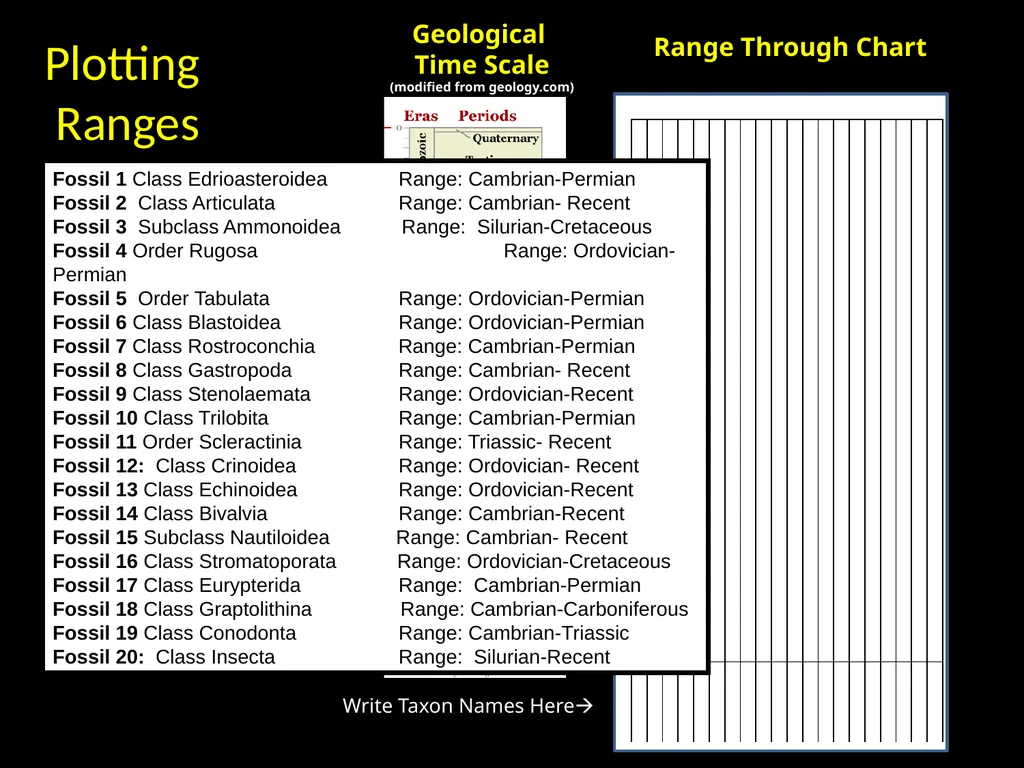 Range-Through Chart and Diversity Curve Lab Dr. - slide 13 of 21