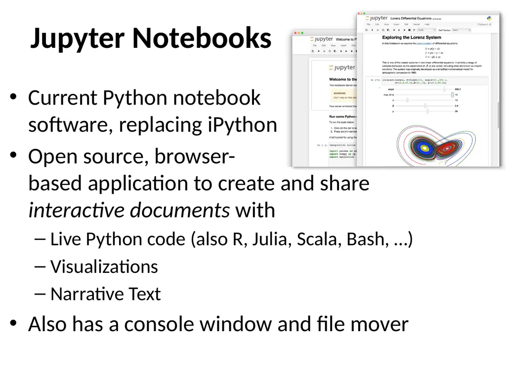 Python & Notebooks for AI Why Python Python has - slide 4 of 6