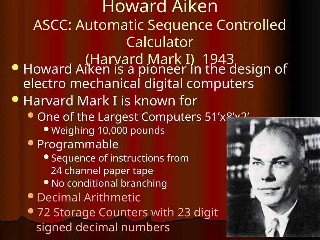 Origins of Computing – Post 1900 Raj Reddy - slide 15 of 25