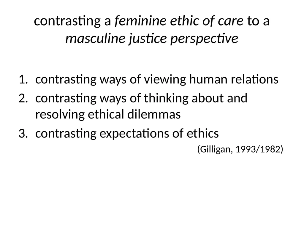Ethics Theory and Business Practice 8.1 Feminine - slide 3 of 13