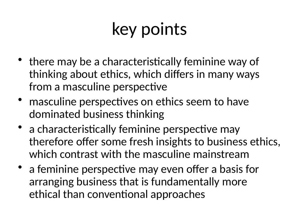 Ethics Theory and Business Practice 8.1 Feminine - slide 12 of 13