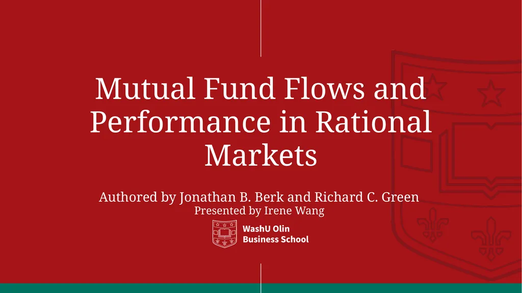 Mutual Fund Flows and Performance in Rational - slide 1 of 16