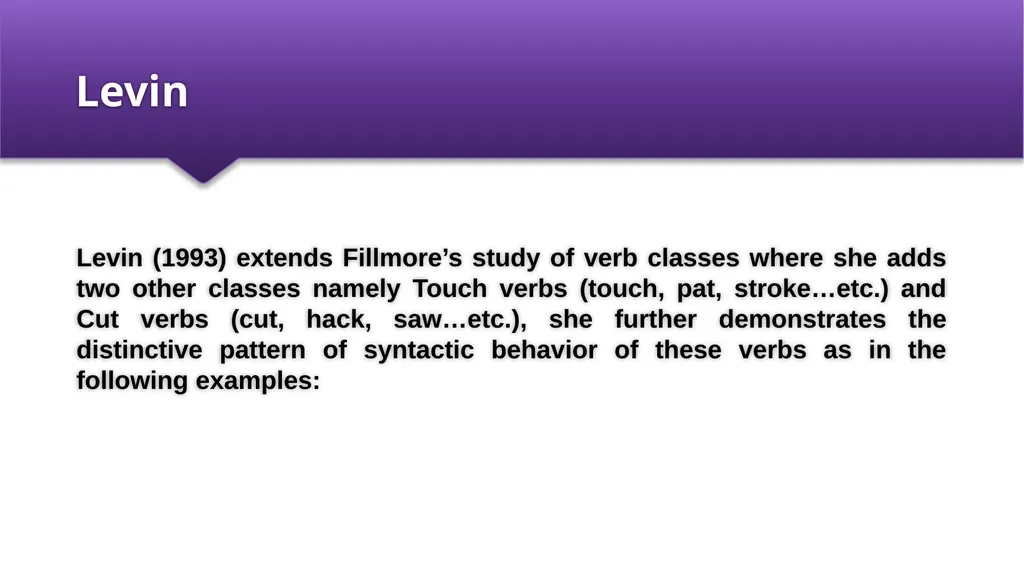 Componential Analysis and Verb Meaning Prepared by - slide 18 of 22