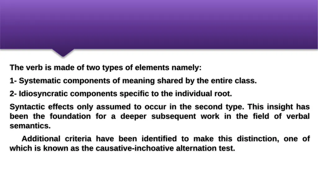 Componential Analysis and Verb Meaning Prepared by - slide 13 of 22