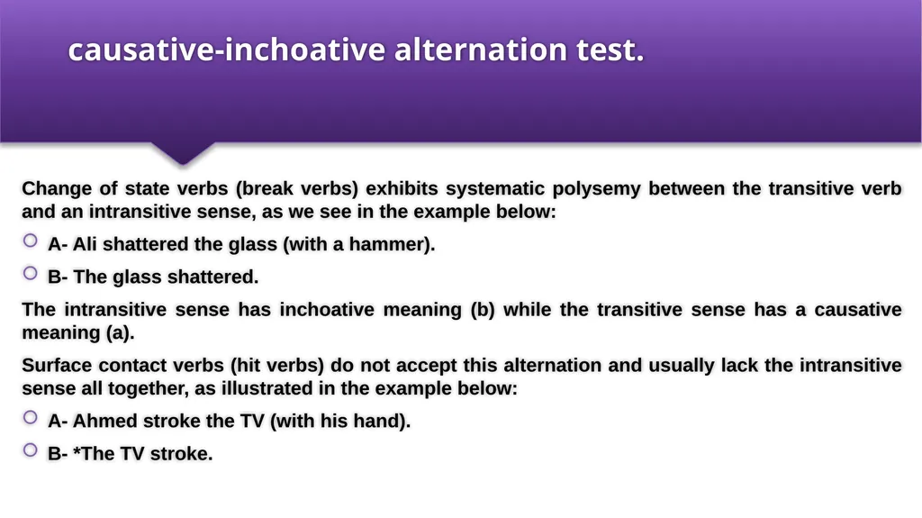 Componential Analysis and Verb Meaning Prepared by - slide 14 of 22