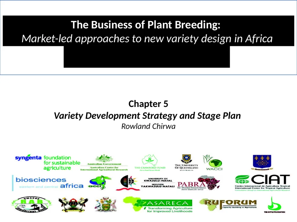 Chapter 5 Variety Development Strategy and Stage - slide 1 of 34