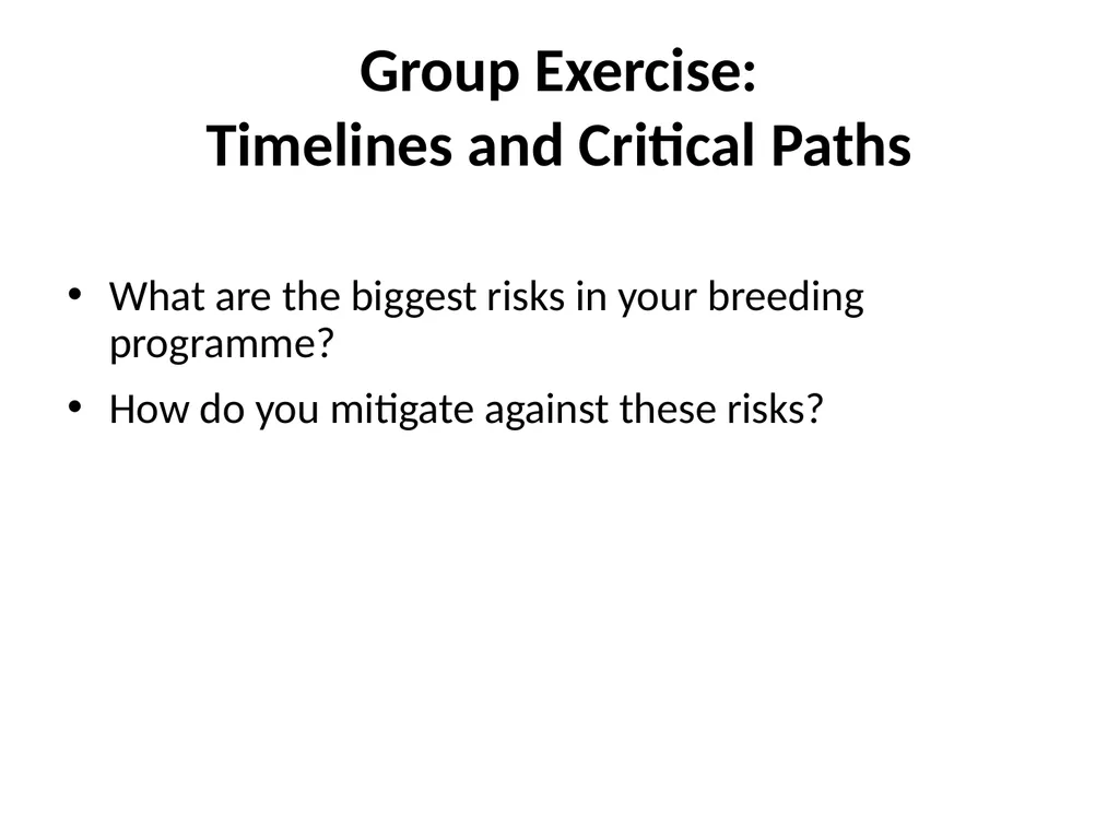 Chapter 5 Variety Development Strategy and Stage - slide 28 of 34