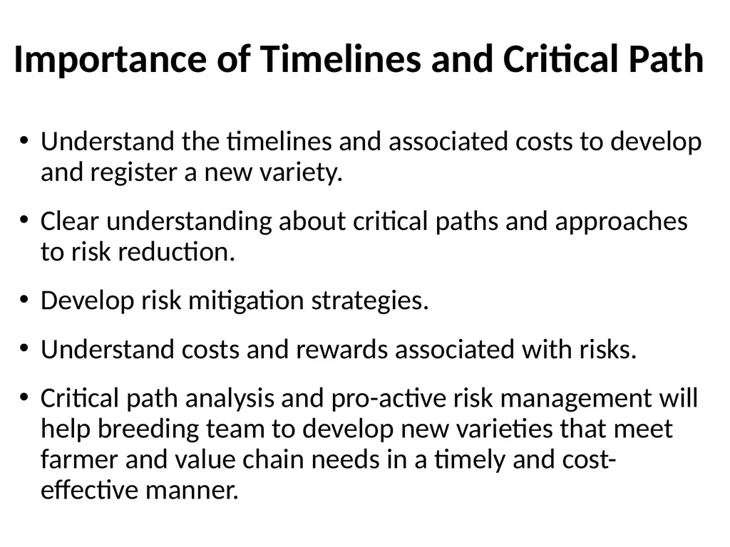 Chapter 5 Variety Development Strategy and Stage - slide 22 of 34