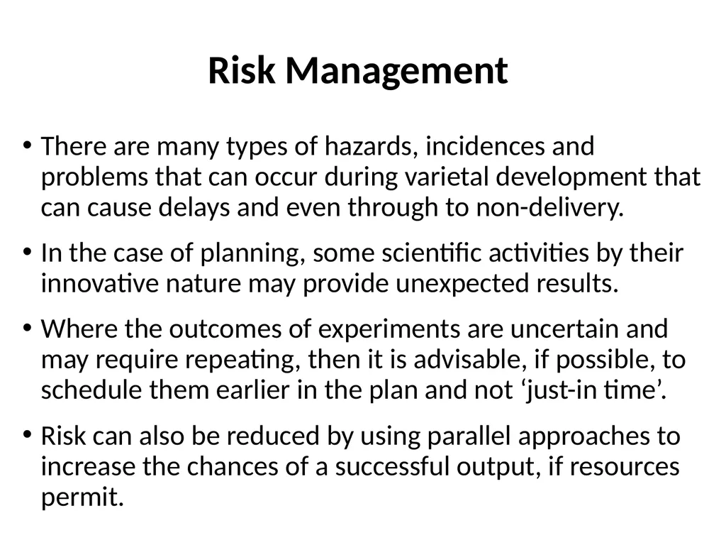 Chapter 5 Variety Development Strategy and Stage - slide 24 of 34