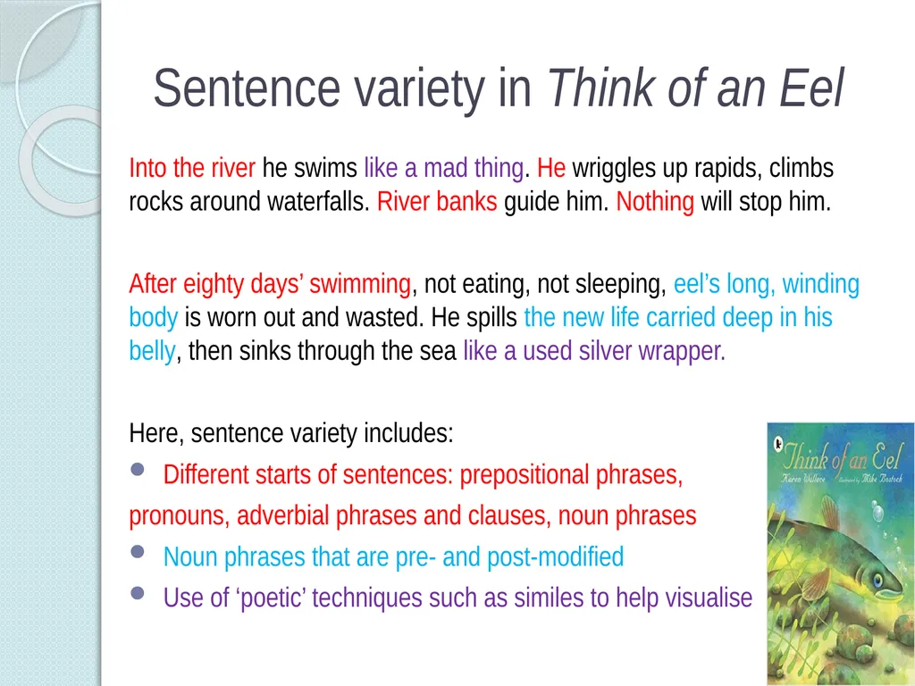 Sentence Variety 1 Sentence Variety Students’ (and - slide 8 of 14
