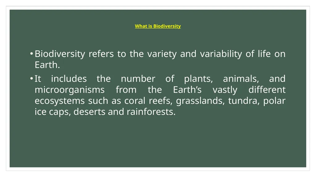 Loss of bio-diversity Prepared by Anindita - slide 2 of 10