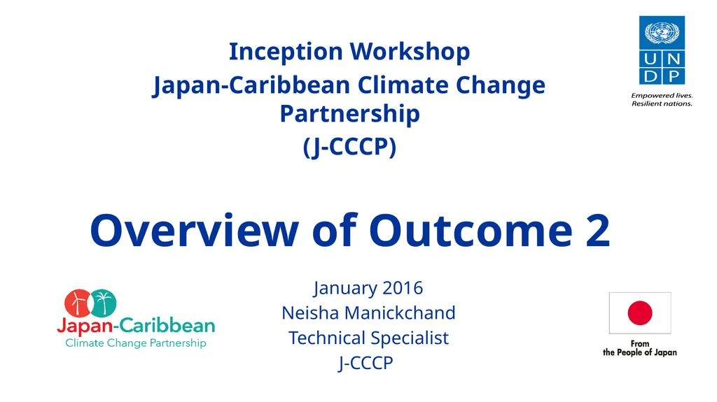 Inception Workshop Japan-Caribbean Climate Change