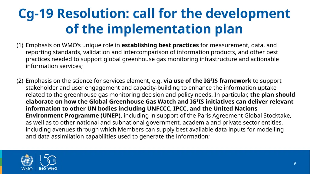 IG3IS - Integrated Global Greenhouse Gas - slide 9 of 12