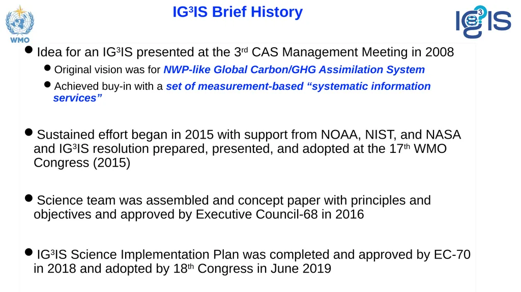 IG3IS - Integrated Global Greenhouse Gas - slide 3 of 12