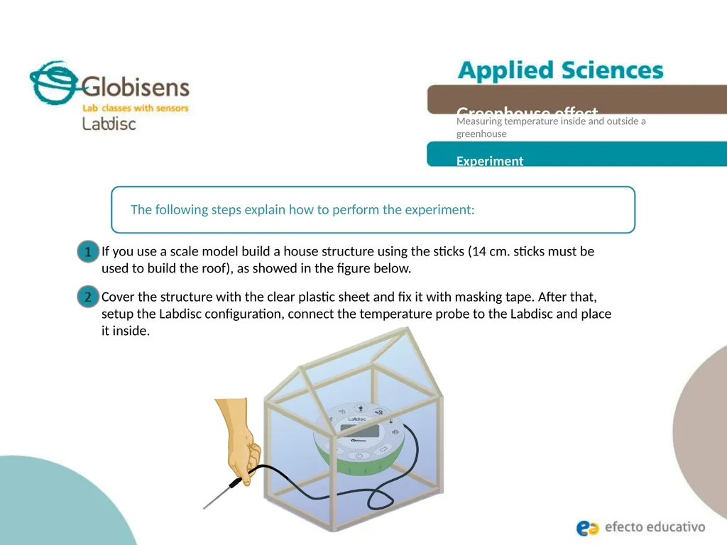 Greenhouse effect Measuring temperature inside and - slide 19 of 30