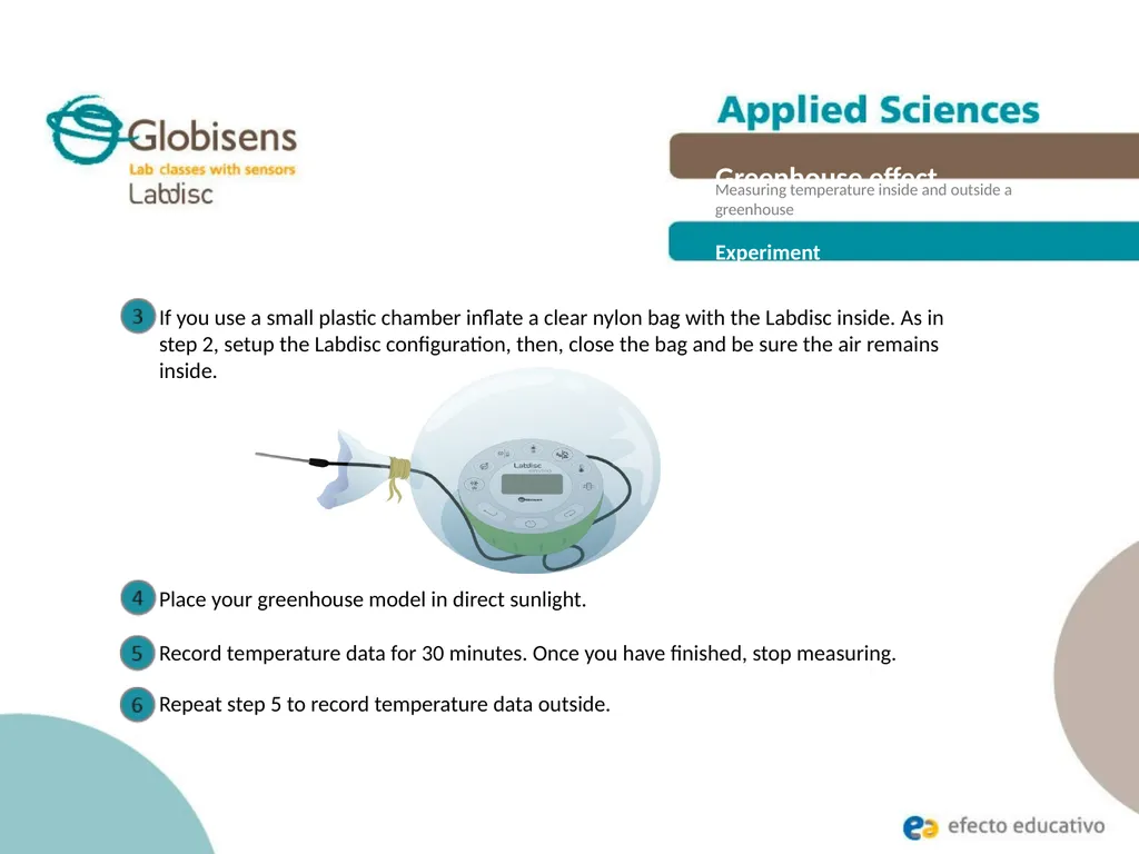 Greenhouse effect Measuring temperature inside and - slide 20 of 30