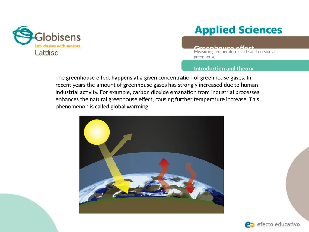 Greenhouse effect Measuring temperature inside and - slide 12 of 30