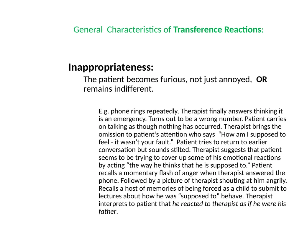 What is Psychoanalysis & What is Transference - slide 33 of 37