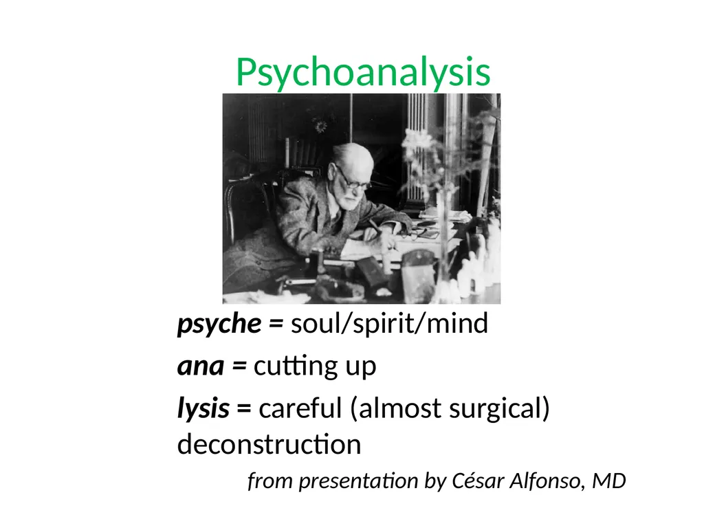 What is Psychoanalysis & What is Transference - slide 13 of 37