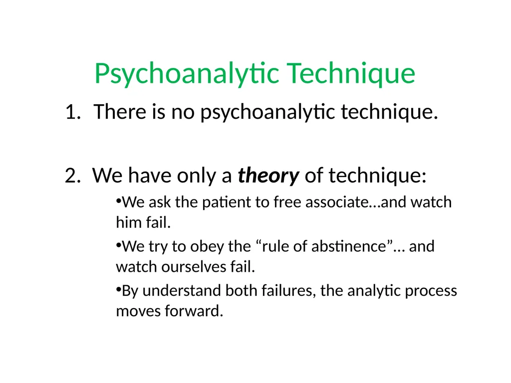 What is Psychoanalysis & What is Transference - slide 6 of 37
