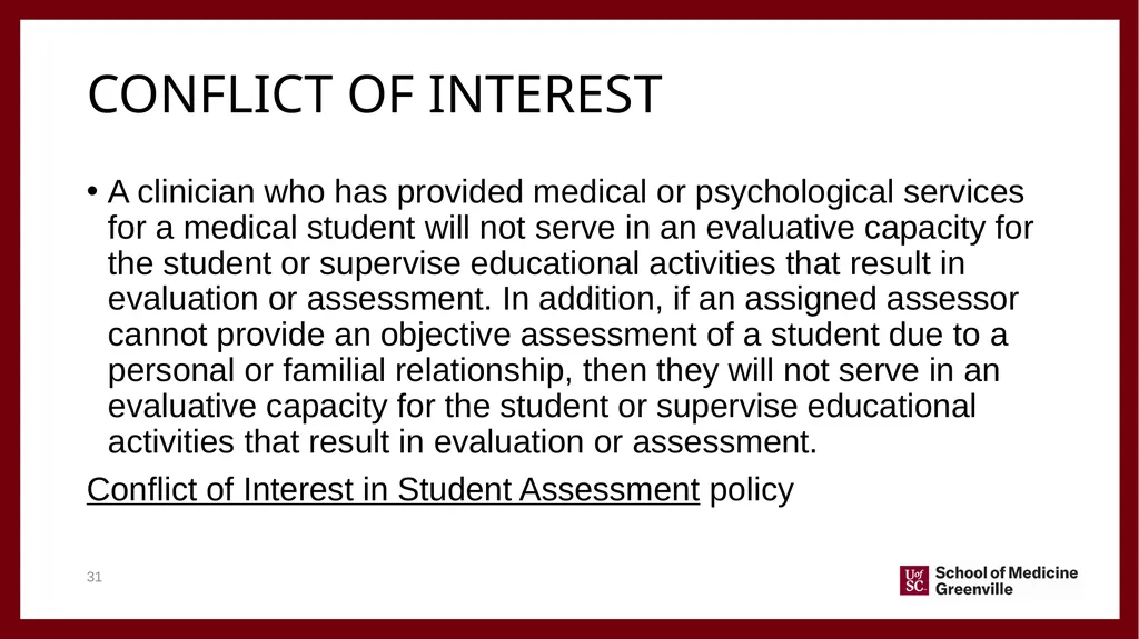 Important information for Clinical faculty April - slide 31 of 46