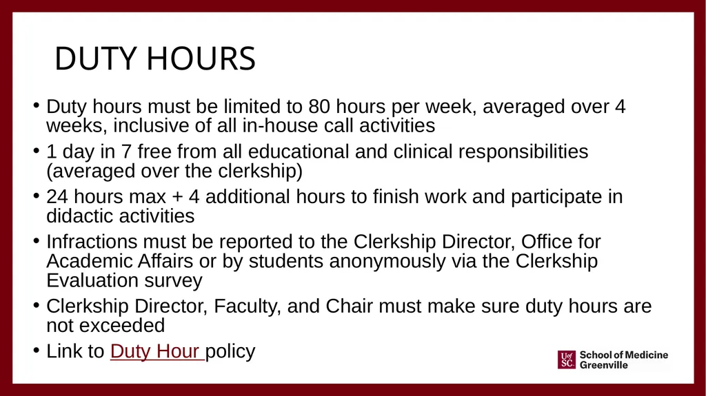 Important information for Clinical faculty April - slide 30 of 46