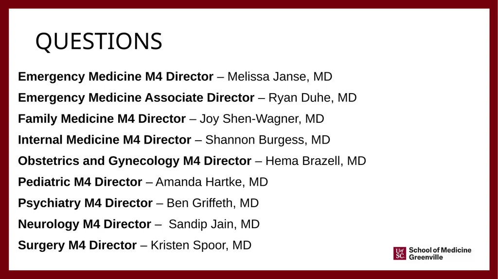 Important information for Clinical faculty April - slide 46 of 46