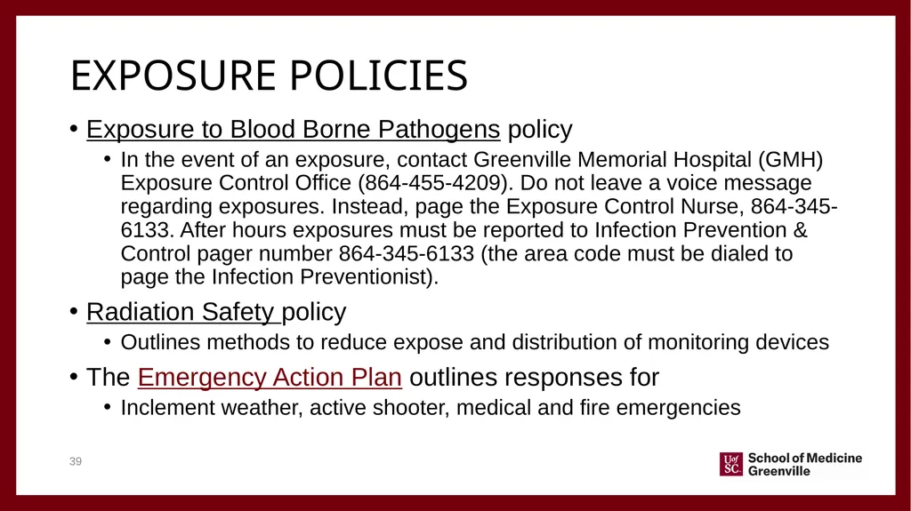 Important information for Clinical faculty April - slide 39 of 46