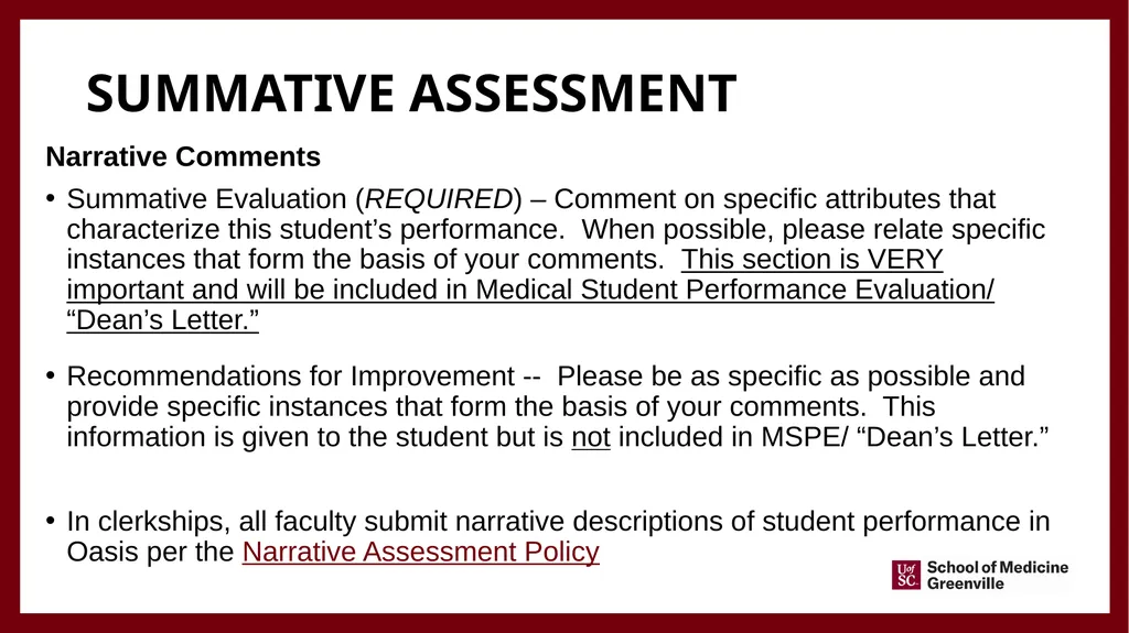 Important information for Clinical faculty April - slide 19 of 46