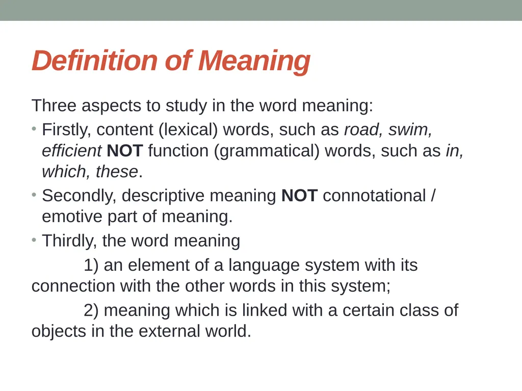 Semaseology Lecture 6 Semaseology 6.1. Definition - slide 4 of 27
