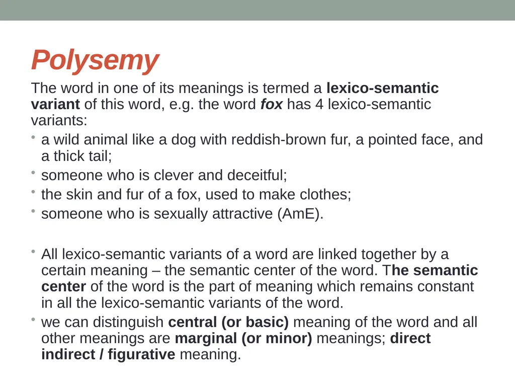 Semaseology Lecture 6 Semaseology 6.1. Definition - slide 17 of 27