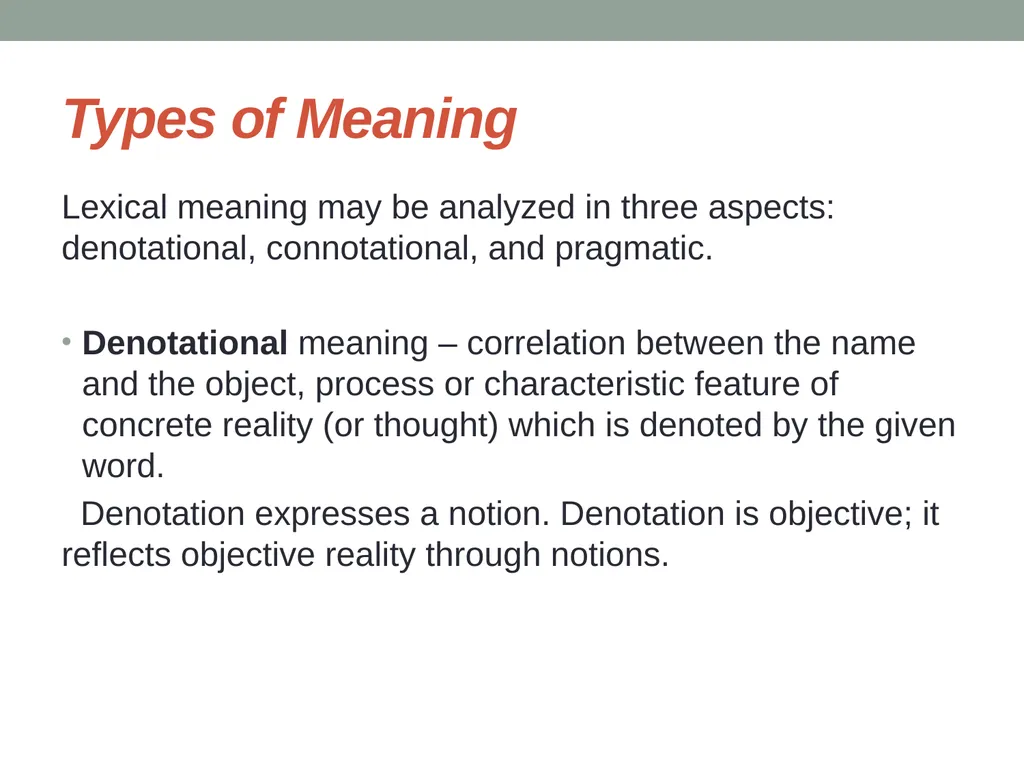 Semaseology Lecture 6 Semaseology 6.1. Definition - slide 7 of 27