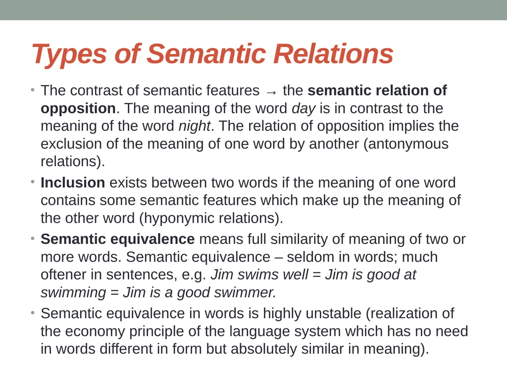 Semaseology Lecture 6 Semaseology 6.1. Definition - slide 19 of 27