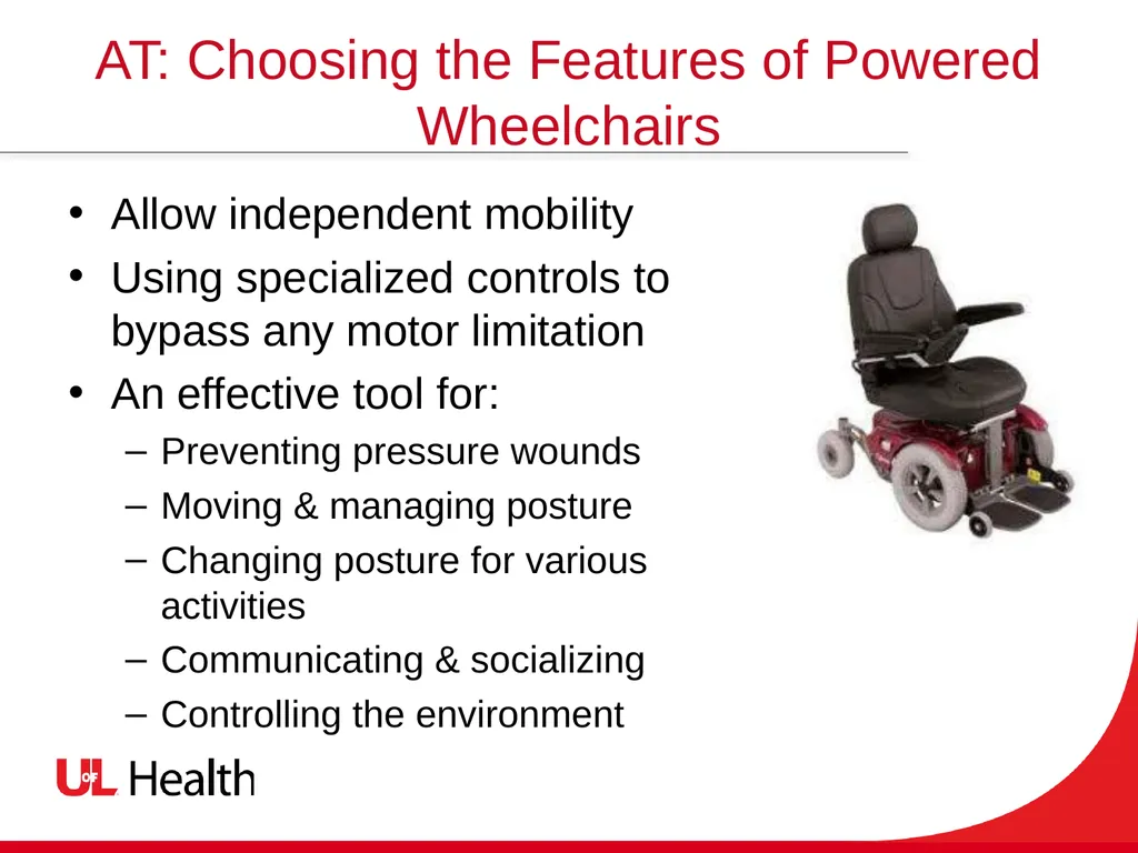 Assistive Technology Using the power of technology - slide 12 of 27