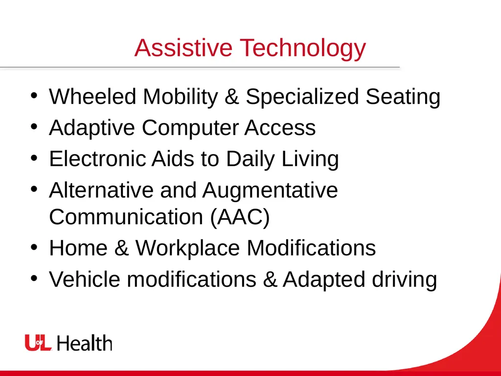Assistive Technology Using the power of technology - slide 4 of 27