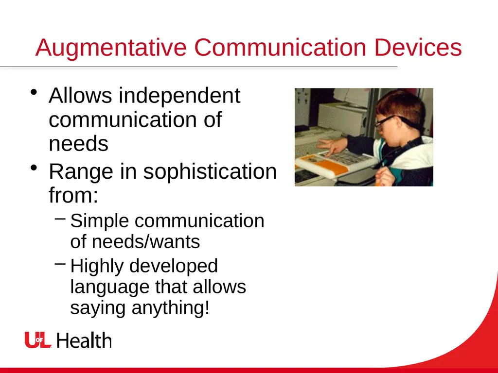 Assistive Technology Using the power of technology - slide 21 of 27