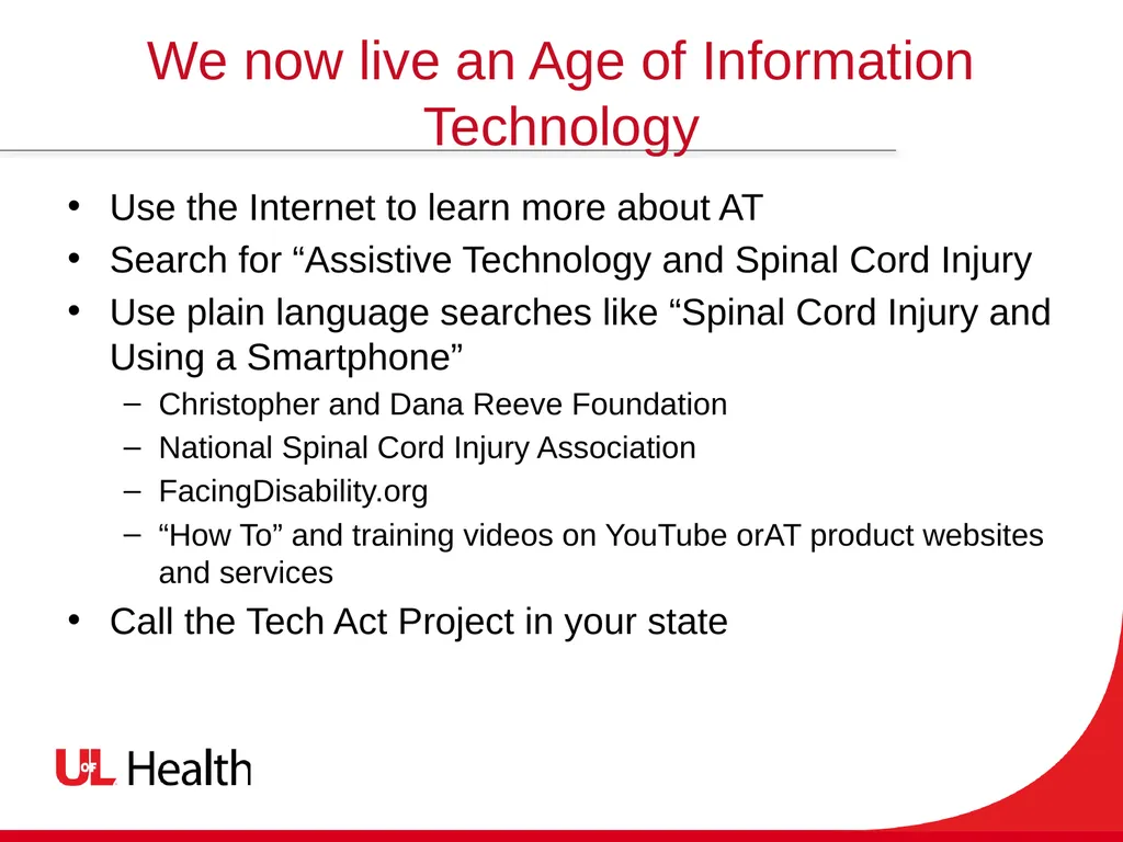 Assistive Technology Using the power of technology - slide 27 of 27