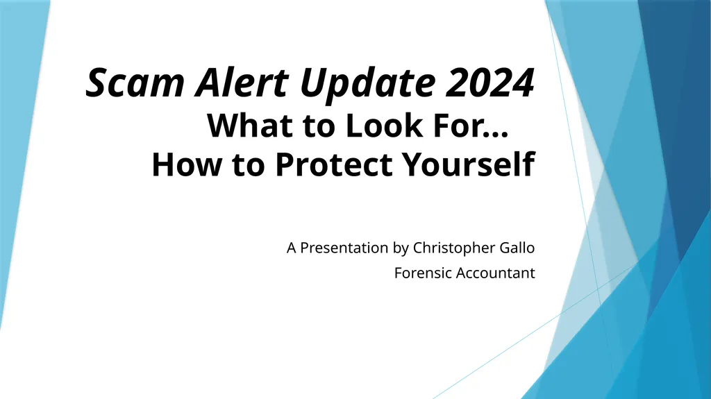 Scam Alert Update 2024 What to Look For… How to