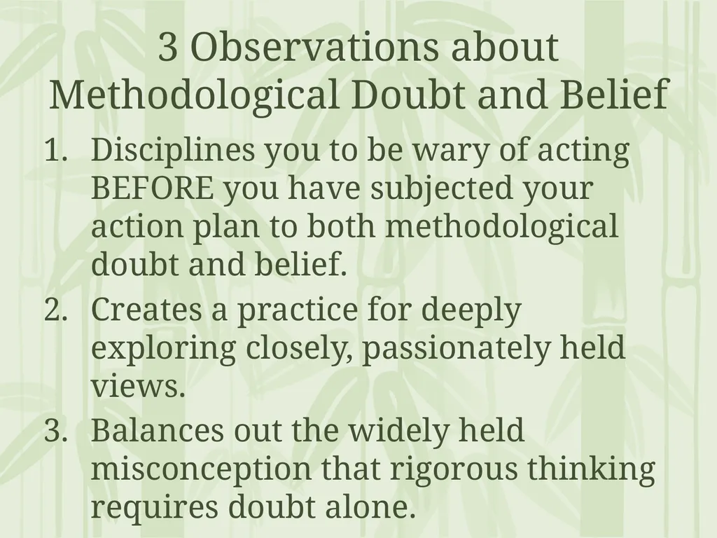 Doubting and Believing: At Rest, Methodological - slide 13 of 25