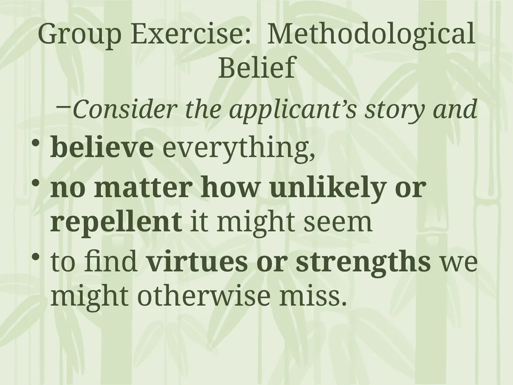 Doubting and Believing: At Rest, Methodological - slide 11 of 25
