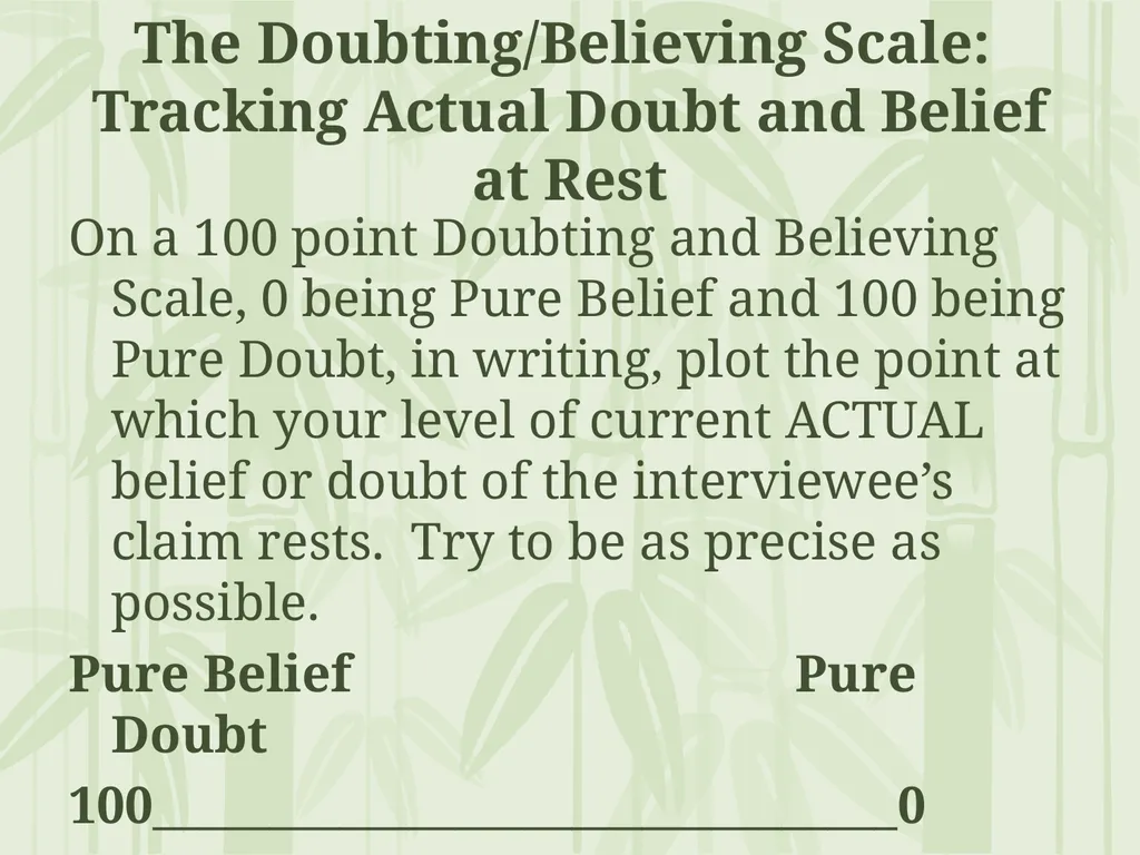 Doubting and Believing: At Rest, Methodological - slide 4 of 25