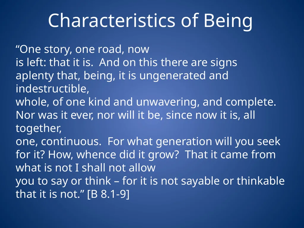 Heraclitus & Parmenides Heraclitus’ task Unity of - slide 22 of 23