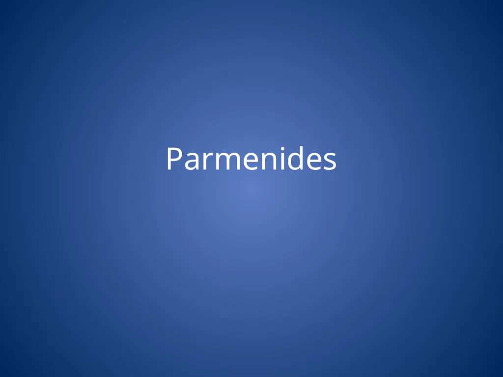 Heraclitus & Parmenides Heraclitus’ task Unity of - slide 11 of 23